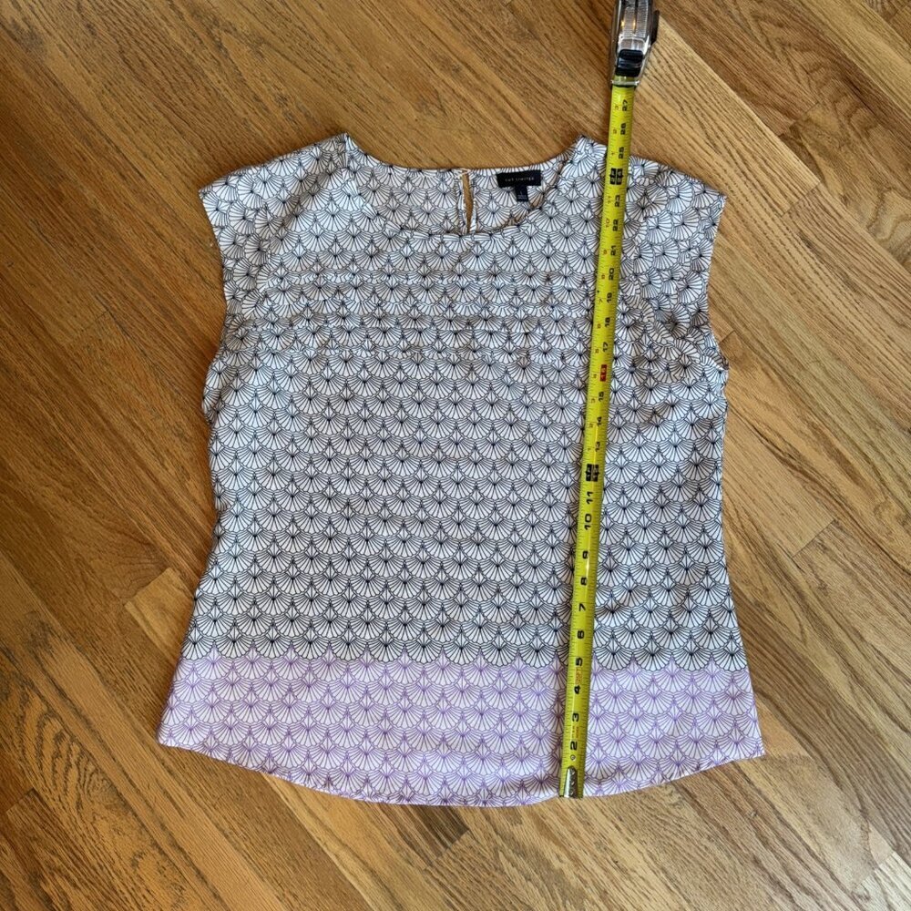 The Limited Womens Sz Large Keyhole Back Blouse Geometric Layered Blouse - Picture 14 of 14